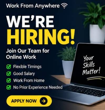 OFFICE WORK AND PART TIME WORK AVAILABLE FOR MALES AND FEMALES