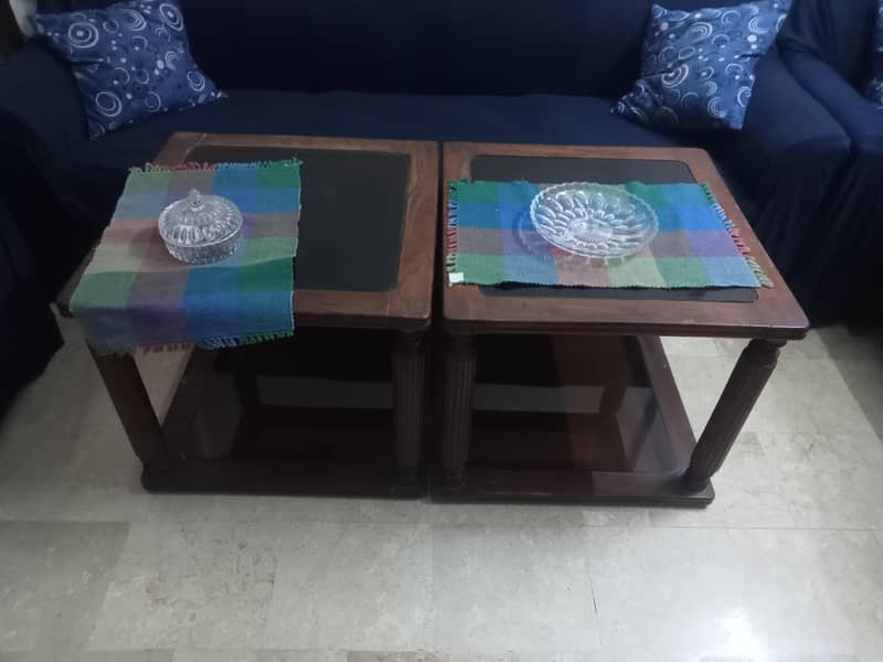 2 glass side table 0