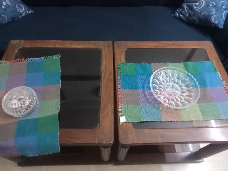 2 glass side table 2
