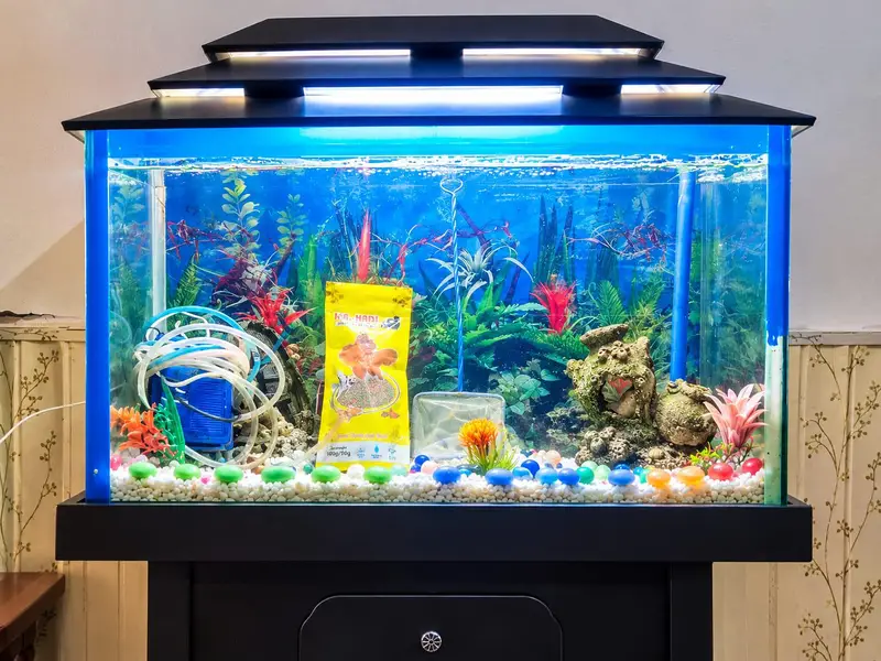 new fish aquarium with all accessories shown. — photo 2