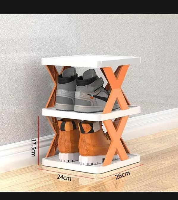 T  2 Layer Multifunctional Shoe Rack, Space Saving