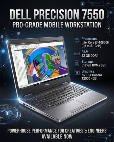  Dell Precision 7550 Mobile Workstation – Heavy-Duty Performance! 