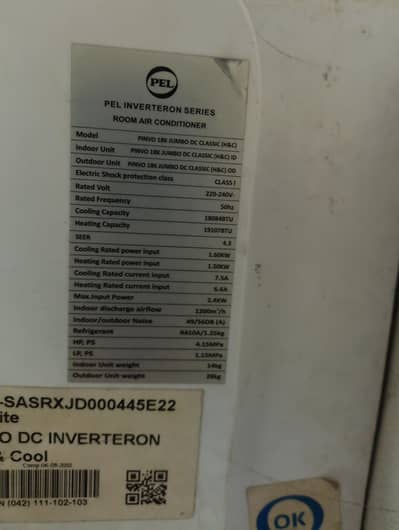 pel Jumbo inverter like new Ac