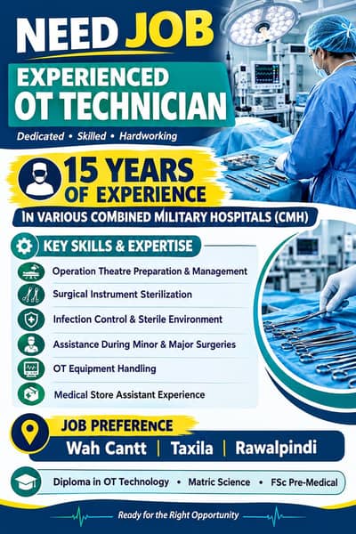 OT Technician Need job