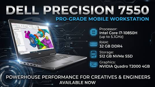 Dell Precision 7550 Mobile Workstation – Heavy-Duty Performance!
