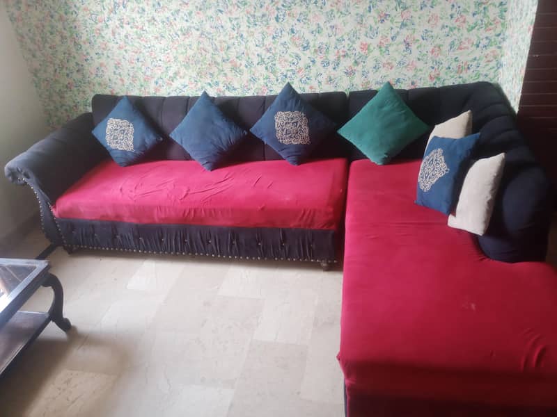 comfortable L shape sofa 0