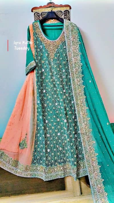 bridal max peach and seagreen combination