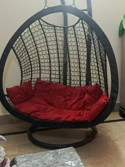 Hanging Swing Chair with Stand & Cushion ,Egg Chair / Jhoola Chair