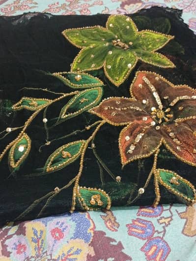 ak black multi dupatta