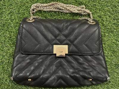 Dune London Ladies Handbag Dubai Imported Premium Black & Gold Design