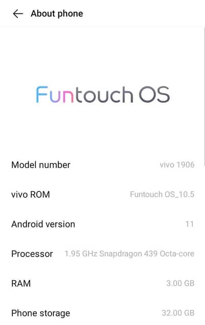 vivo 1906