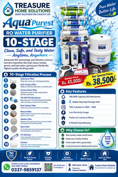 Aquapurest 9-Stage RO With 4-Gallon tank and UV sterlization