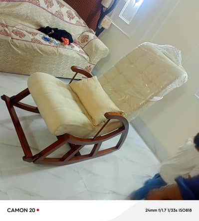 Luxury Premium Wooden Rocking Chair | High Back | Elegant Design