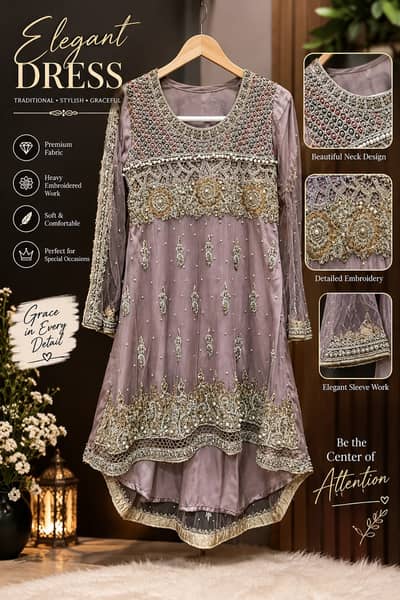 Wedding fomal dress/tall short frock/3 PC dress/for sale
