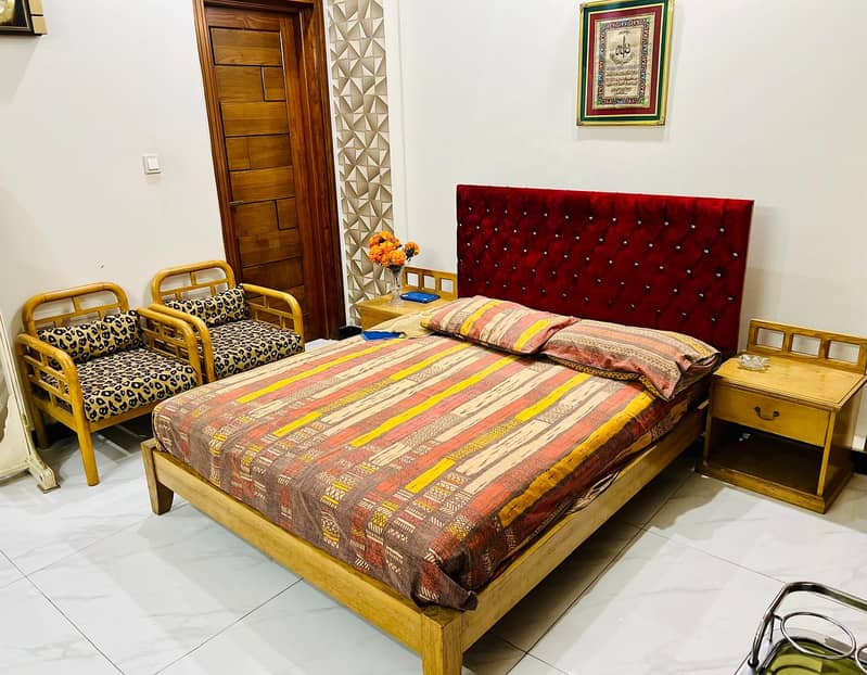solid wood bed/solid chairs/ table /Excellent condition 5