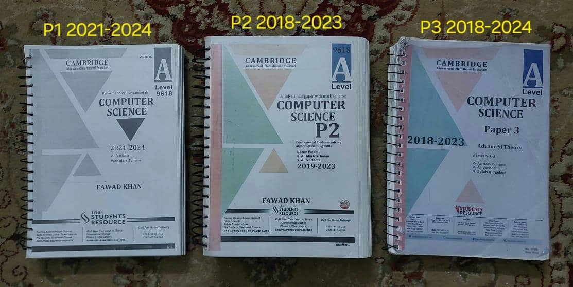 A Level Past Papers Math, Physics, Computer Science 2