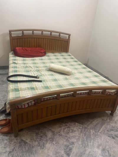 Solid wooden bed with Foam