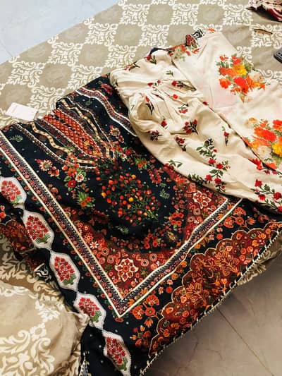 Beautiful Ethnic Floral 3-Piece Suit – Brand New with Tags