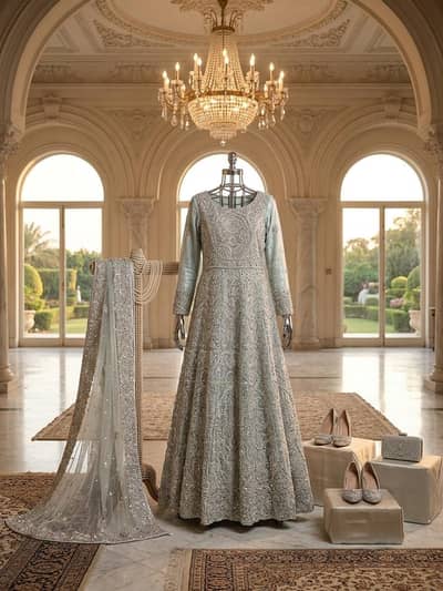 Grey walima  maxi . . size medium