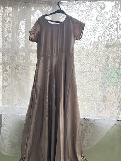 Used stitches maxi with full net jacket and duppata