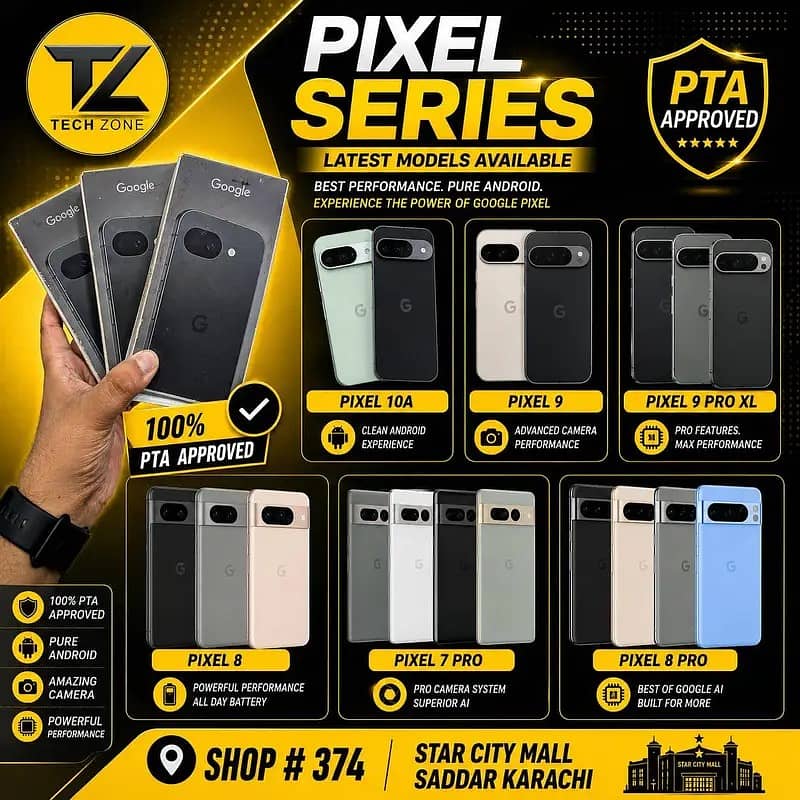 Google Pixel 10A | 9 | 9 Pro XL | 8 | 8 Pro | 7 Pro | Pta Approved ...