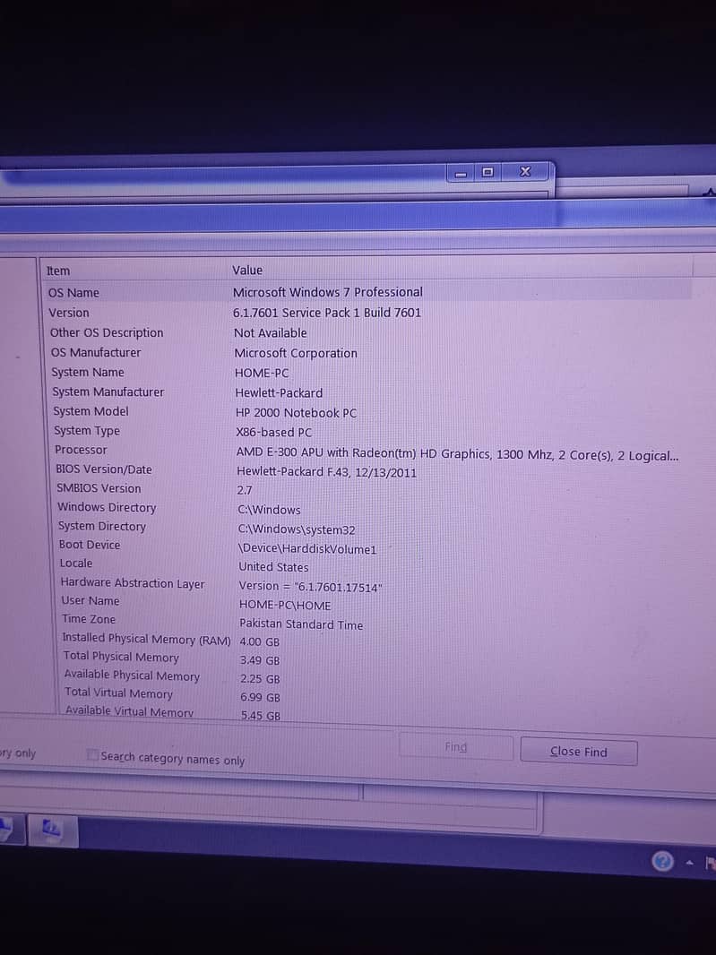 HP AMD E-300 0