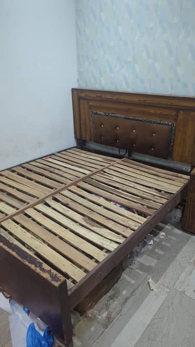bed and side tables for sale