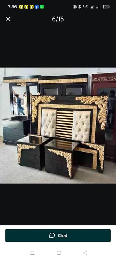 Double bed / bed set / king size bed / wooden bed / bed / Furniture