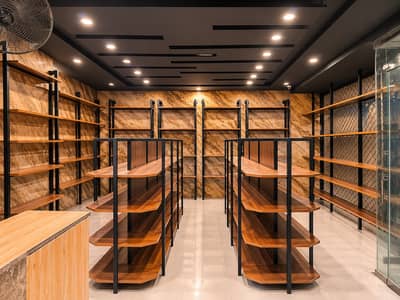 Modern Empty Retail Shelving