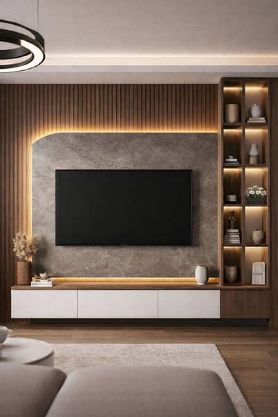 interior design/ feature wall /Media wall/ molding wall