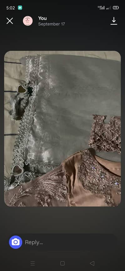 Vanya shirt with customized trouser shirt with very long dupata 3pc