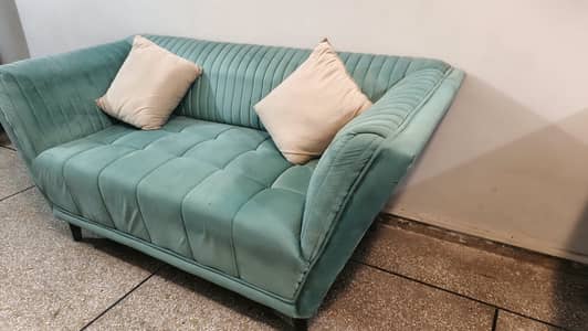 Modern 5-Seater Velvet Sofa Set (3+2+1) with Cushions