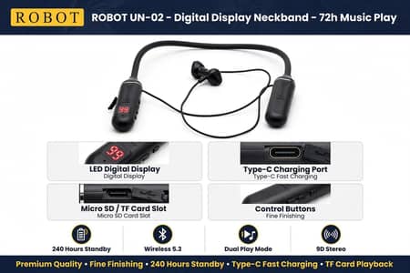 ROBOT UN-02 - Digital Display Neckband