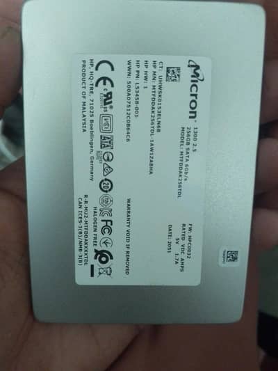 Micron 1300 256GB SATA SSD for Laptop and Desktop