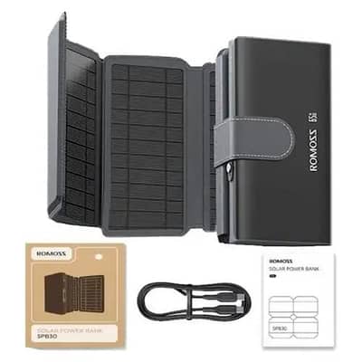 Romoss30000mah 65w power Bank with solar panels