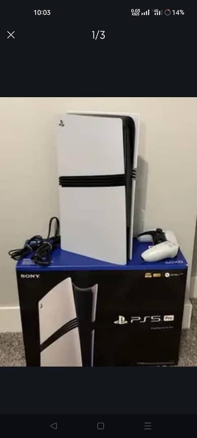 ps 5 pro with box two controllers ten by ten condition