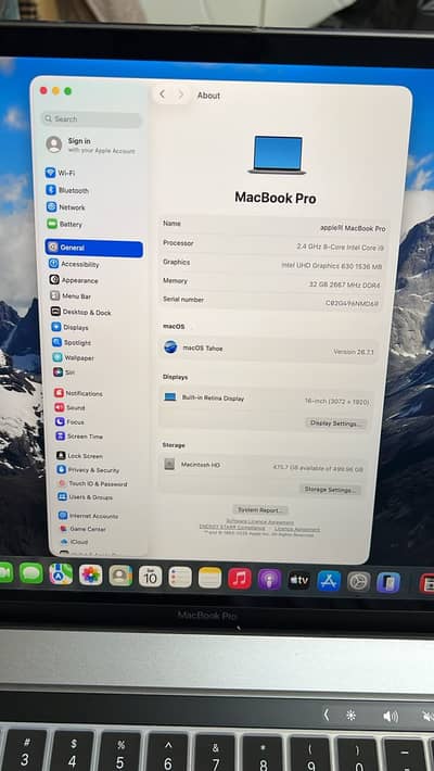 Apple MacBook Pro 16-inch (2019)  32GB , 512GB SSD