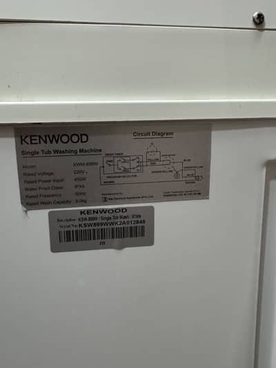 washing machine kenwood like new machine