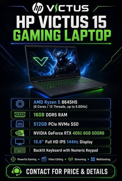 HP Victus 15 Gaming Laptop – Ryzen 5 | RTX 4050 6GB