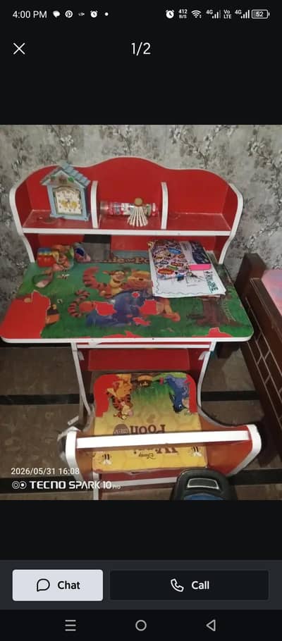 kids study chair table