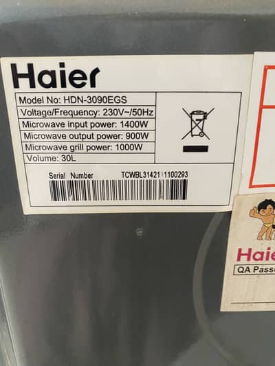 2 same model hair microwave 30L
