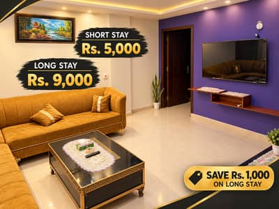 Luxury Furnished Apartment for Short & Long Stay in Bahria Town Lahore
