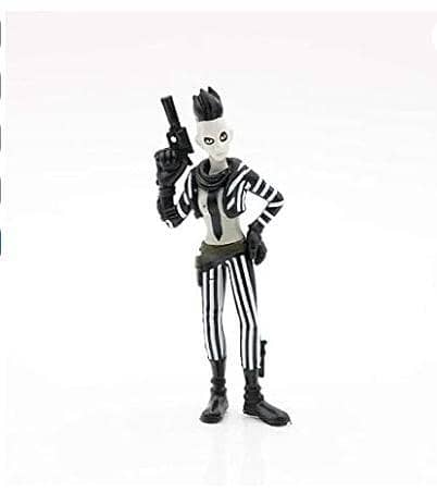 : Black and White Warrior Action Figure with Toy Gun – Cool Character Model Toy for Kids & Desk Decor  R5960