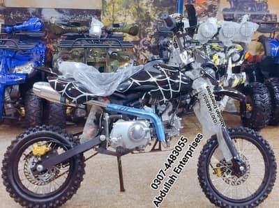 Double exhaust 49cc manual trial atv quad brand new zero meter bike