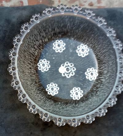 *Vintage Masserini Barocco Bubble Lace Glass Bowl*