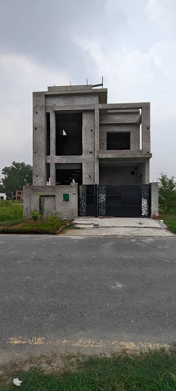 Owner Built Modern Elevation 5 Marla Grey Structure For Sale
