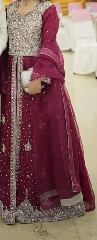 Marginda  Open-Front  Maxi with Heavy Silver Work
