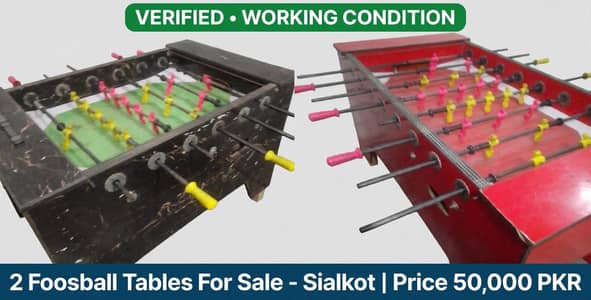 Foosball Tables For Sale - 2 Football Tables - Sialkot