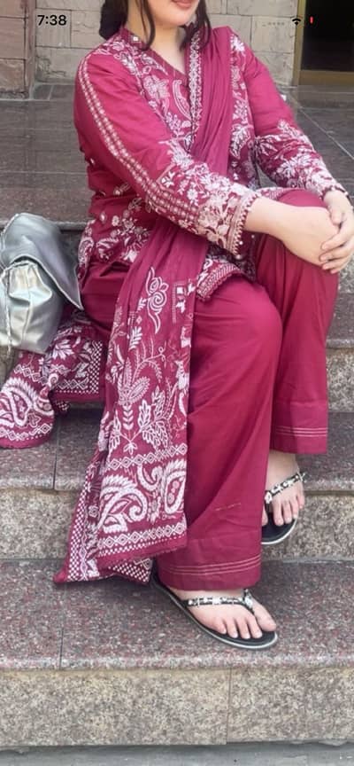 Khaadi famous 3 pieces suit stiched size large