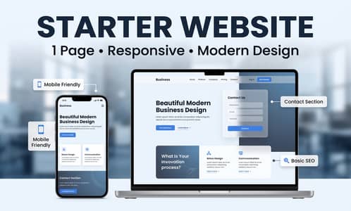 I will build a modern responsive website for your business